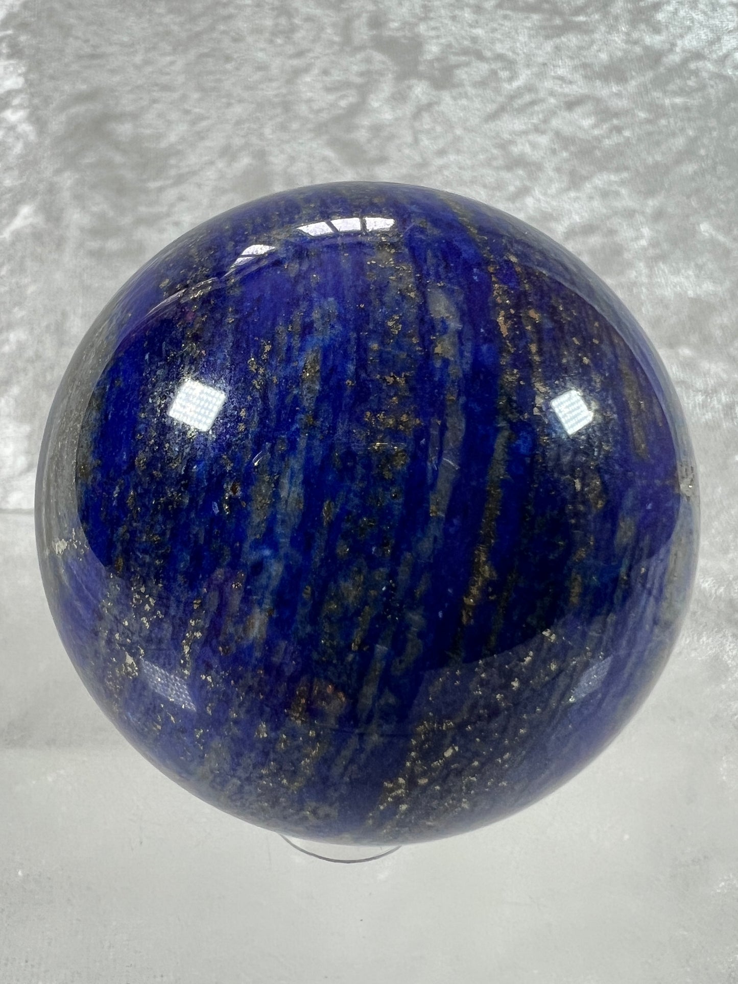 Lapis Lazuli Crystal Sphere. 61mm. Very High Quality Crystal. Stunning Bright Blue With Gorgeous Pyrite