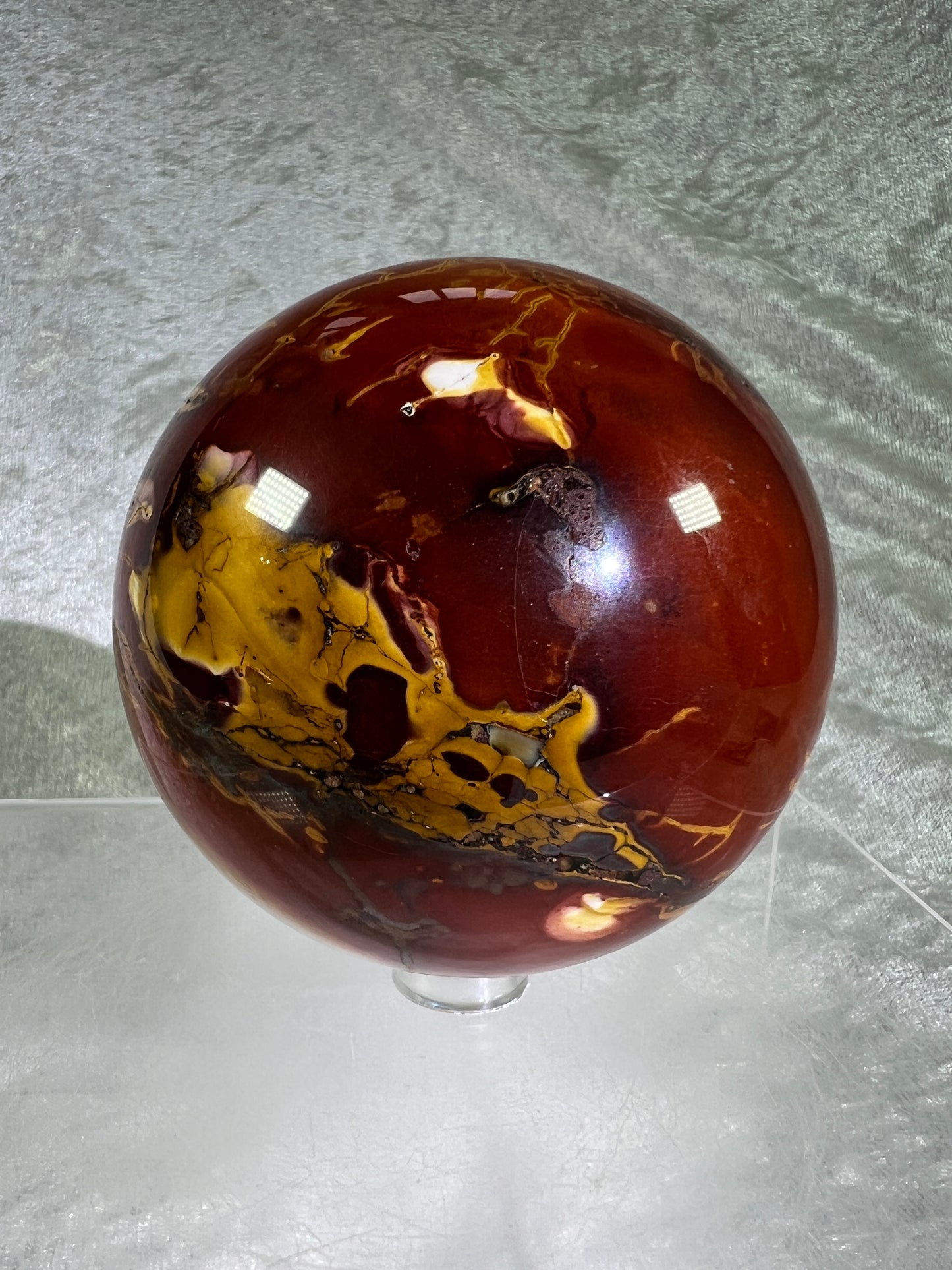 Mookaite Crystal Sphere. 77mm. Amazing Rare Colors. High Quality Collectors Sphere.