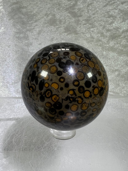 Leopardskin Jasper Sphere. Beautiful And Realistic Patterns. Very Pretty Display Crystal