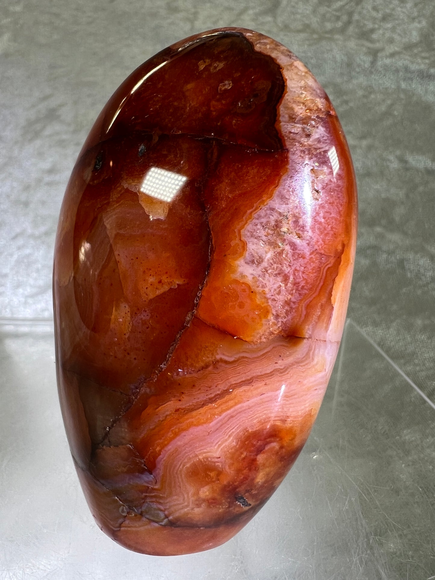 Carnelian Polished Freeform. Stunning Agate From Madagascar. Amazing Colors On This High Quality Crystal