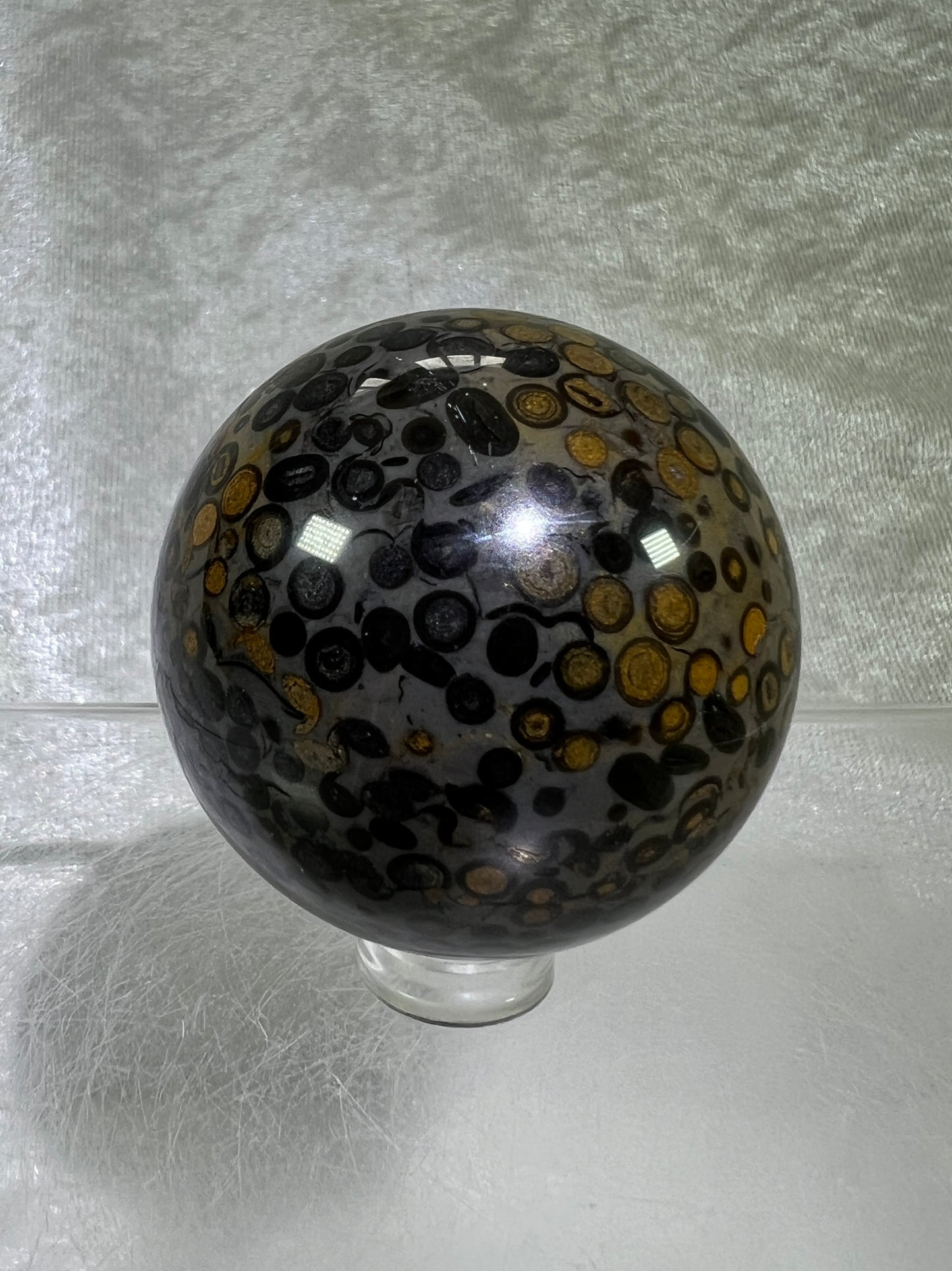 Leopardskin Jasper Sphere. Beautiful And Realistic Patterns. Very Pretty Display Crystal