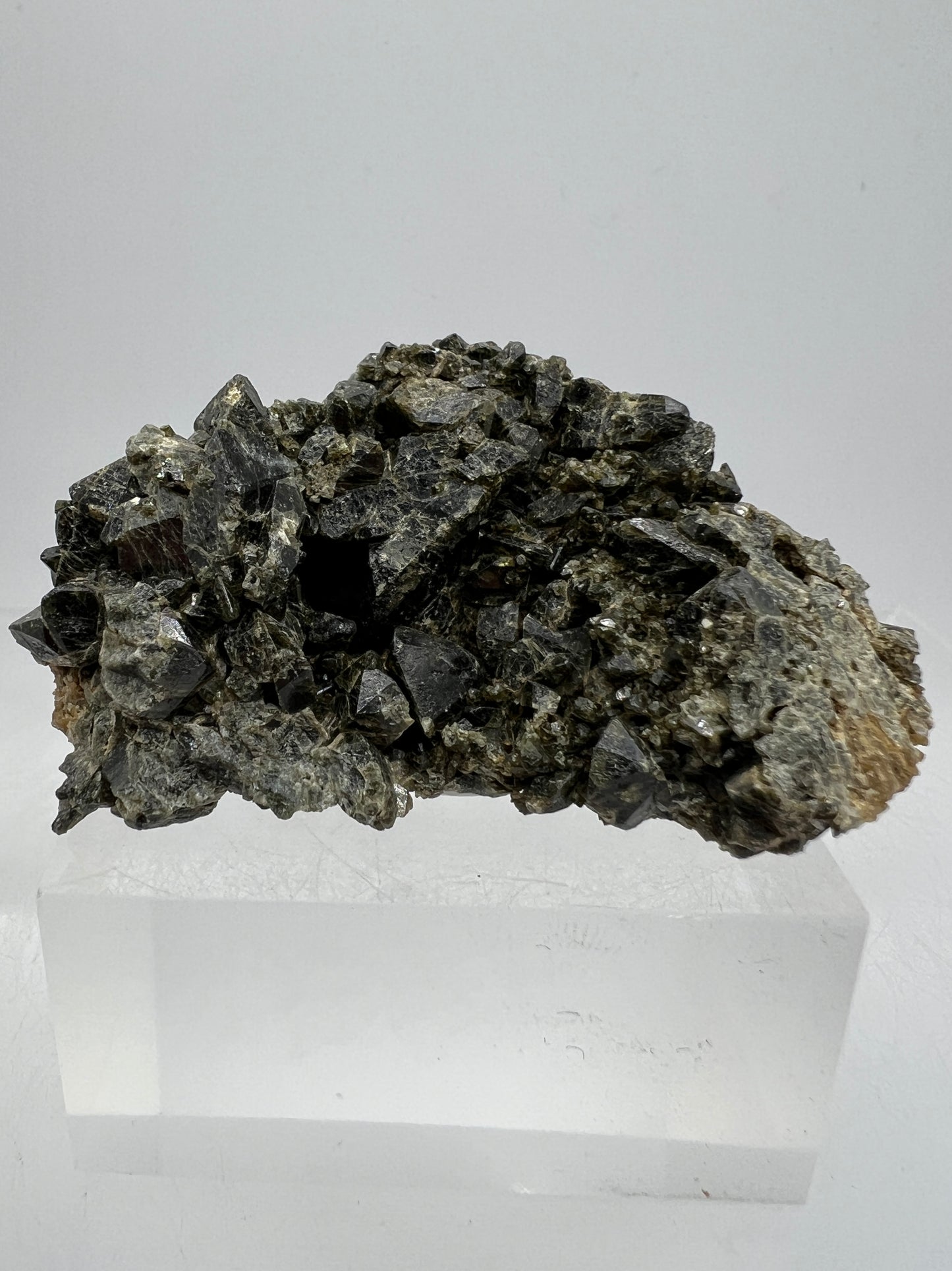 Melanite Garnet Specimen From Mexico. Rare Black Titanium Garnet Specimen.