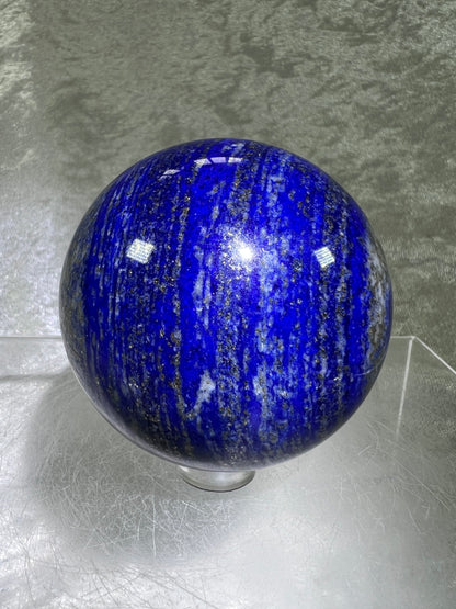 Lapis Lazuli Crystal Sphere. 61mm. Very High Quality Crystal. Stunning Bright Blue With Gorgeous Pyrite