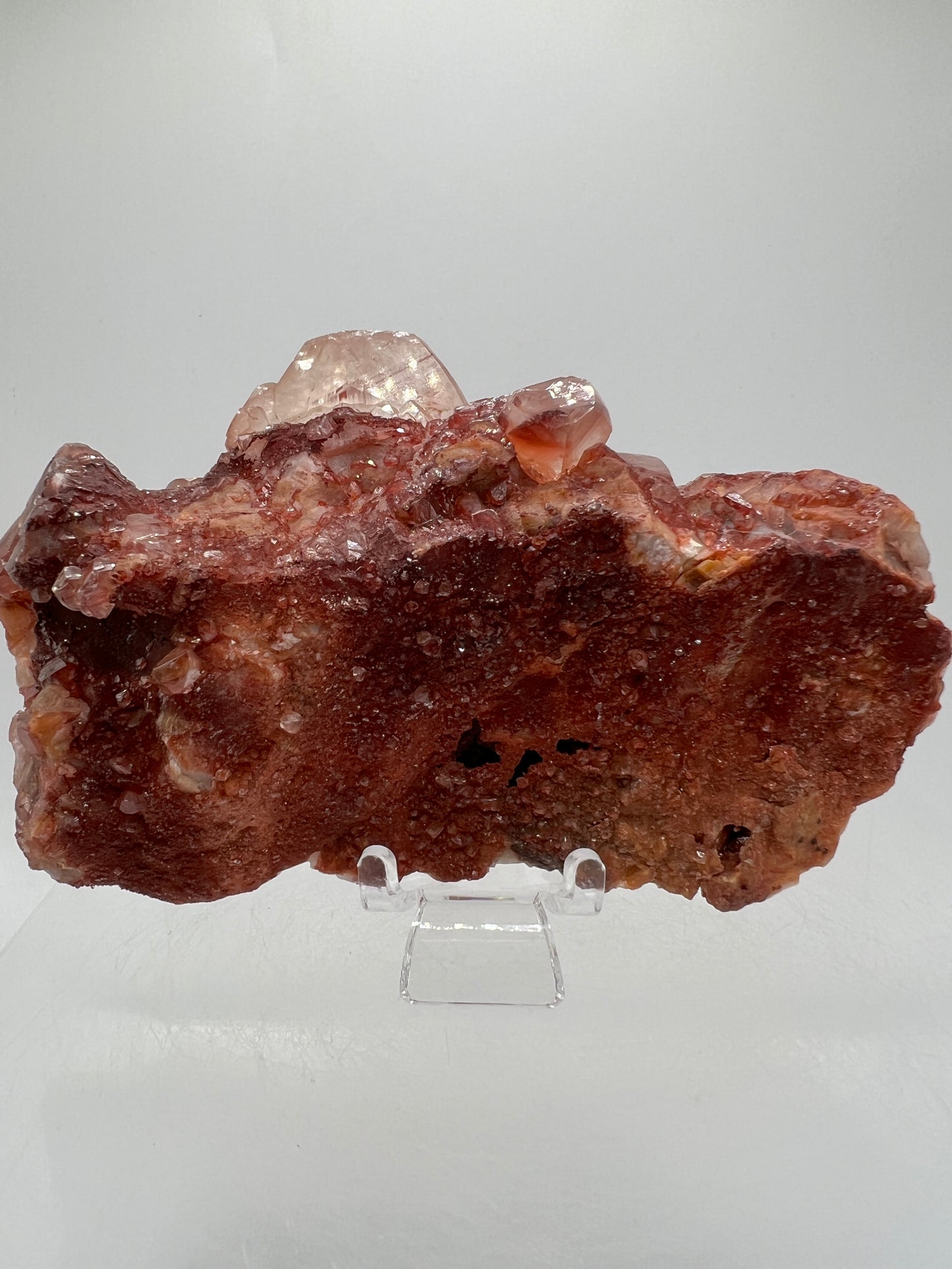 Red Calcite Specimen. Amazing Red Diamond Calcite. Double Sided Mineral Specimen.