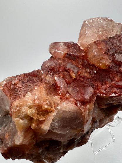 Red Calcite Specimen. Amazing Red Diamond Calcite. Double Sided Mineral Specimen.