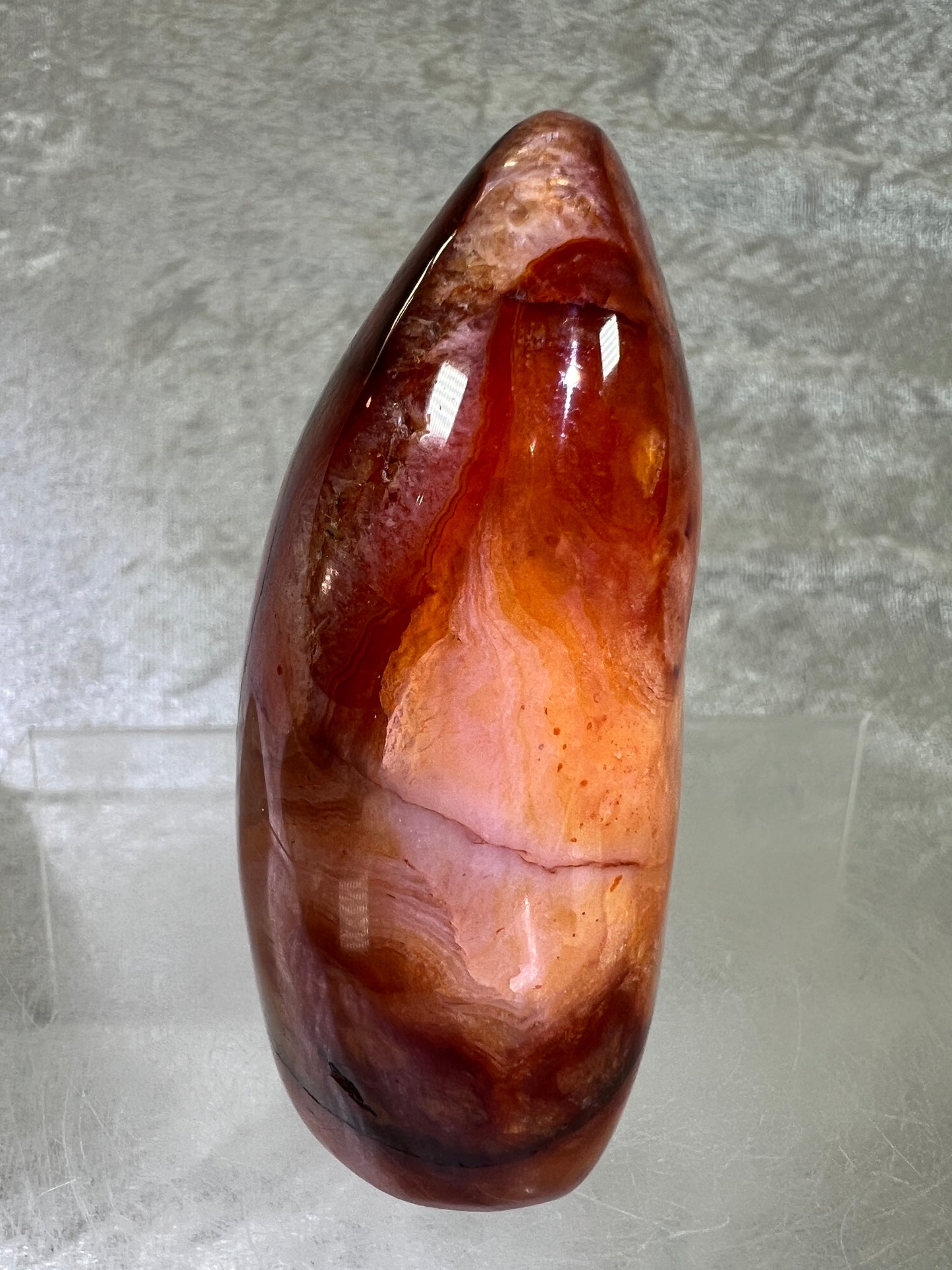 Carnelian Polished Freeform. Stunning Agate From Madagascar. Amazing Colors On This High Quality Crystal