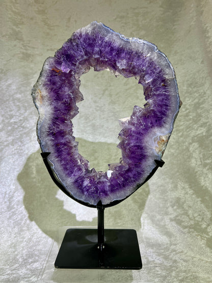 Amethyst Portal With Custom Stand. Stunning Deep Purple Amethyst From Brazil.