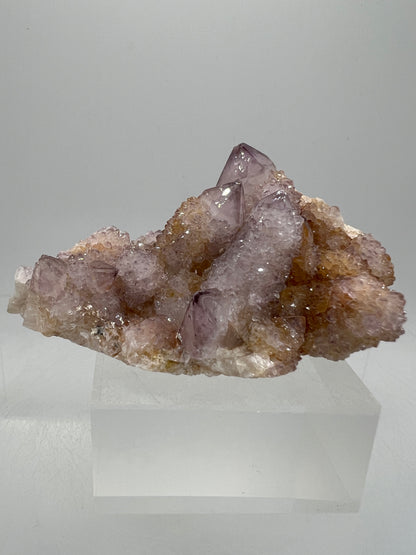 Spirit Quartz Cluster. Amazing Colors With Limonite Inclusions. Beautiful Ametrine Cactus Quartz, Fairy Quartz From South Africa.