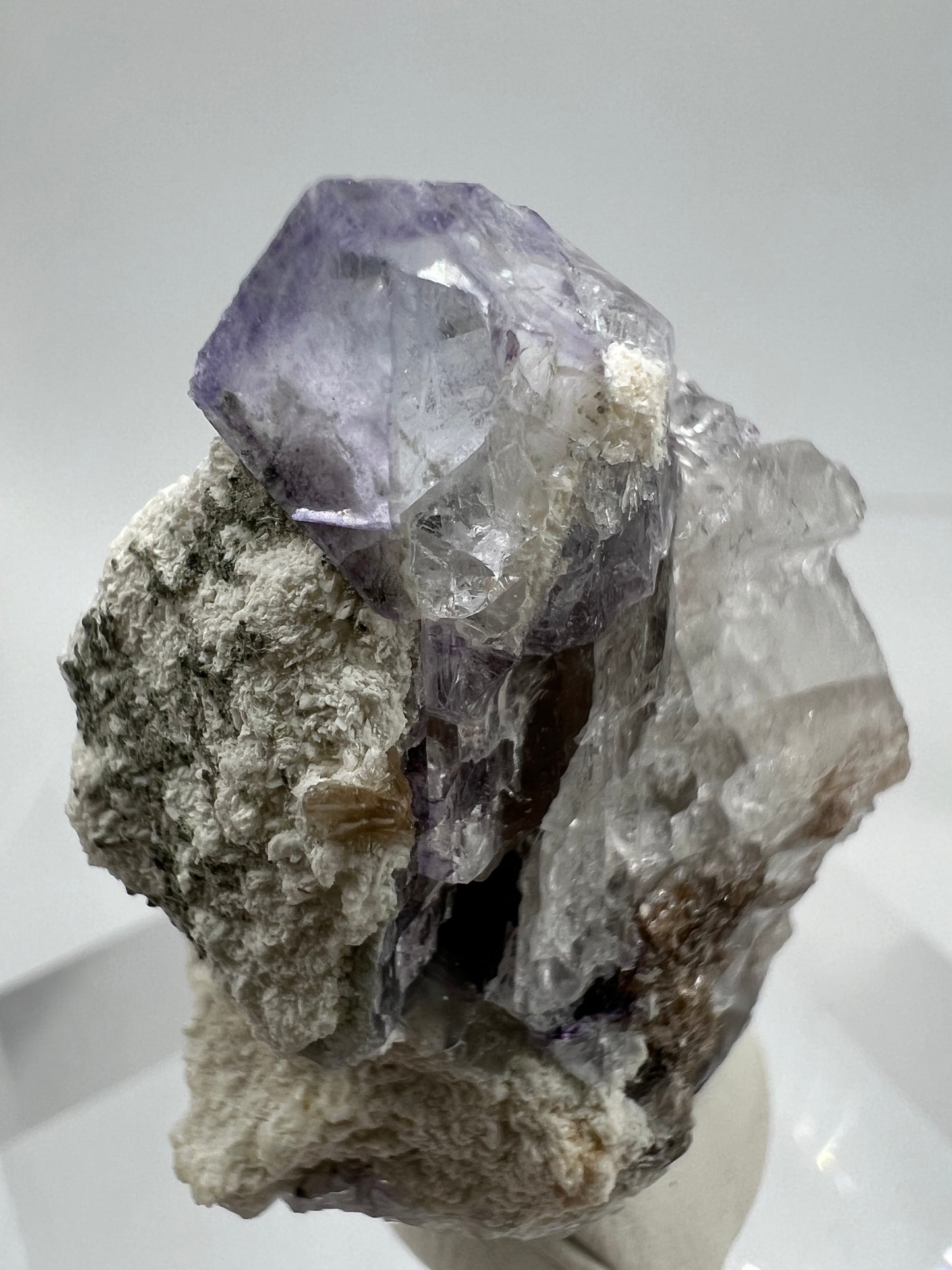 Fluorite, Calcite, And Druzy Quartz Specimen. World Famous Yaogangxian Fluorite Cubes. Beautiful Mixed Mineral Specimen.