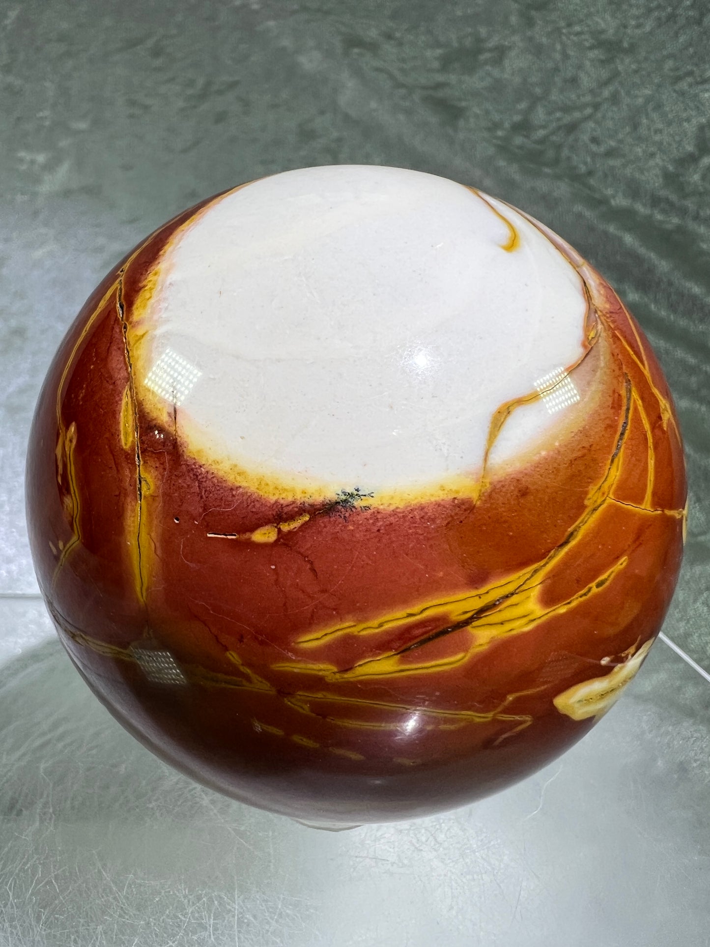 Mookaite Crystal Sphere. 77mm. Amazing Rare Colors. High Quality Collectors Sphere.