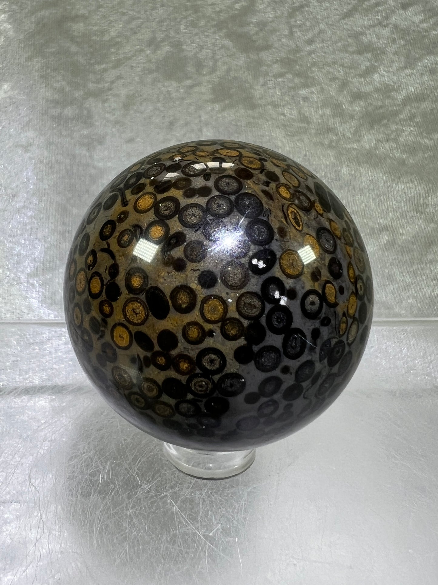 Leopardskin Jasper Sphere. Beautiful And Realistic Patterns. Very Pretty Display Crystal