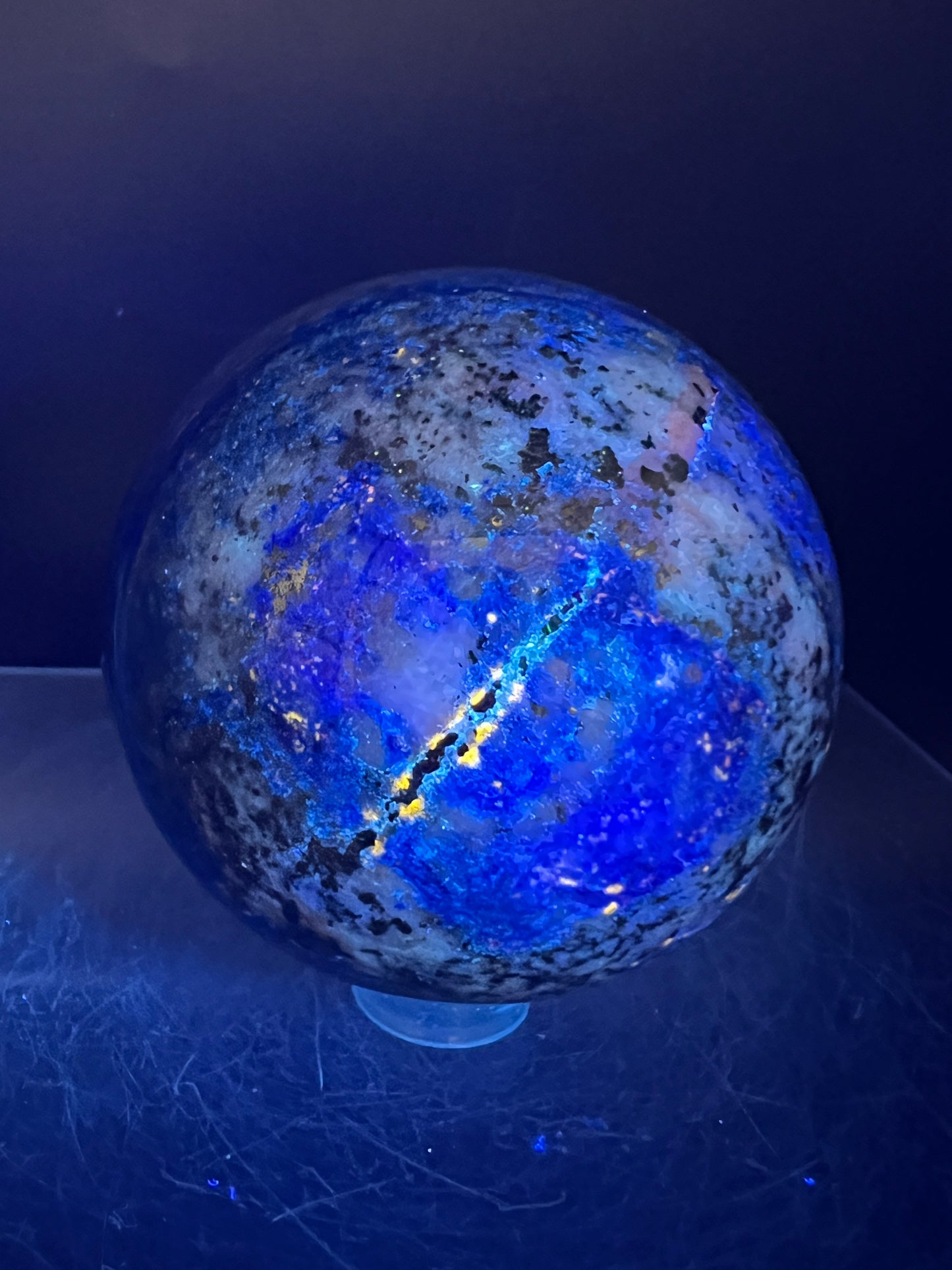 Lapis Lazuli Crystal Sphere. 61mm. Very High Quality Crystal. Stunning Bright Blue With Gorgeous Pyrite