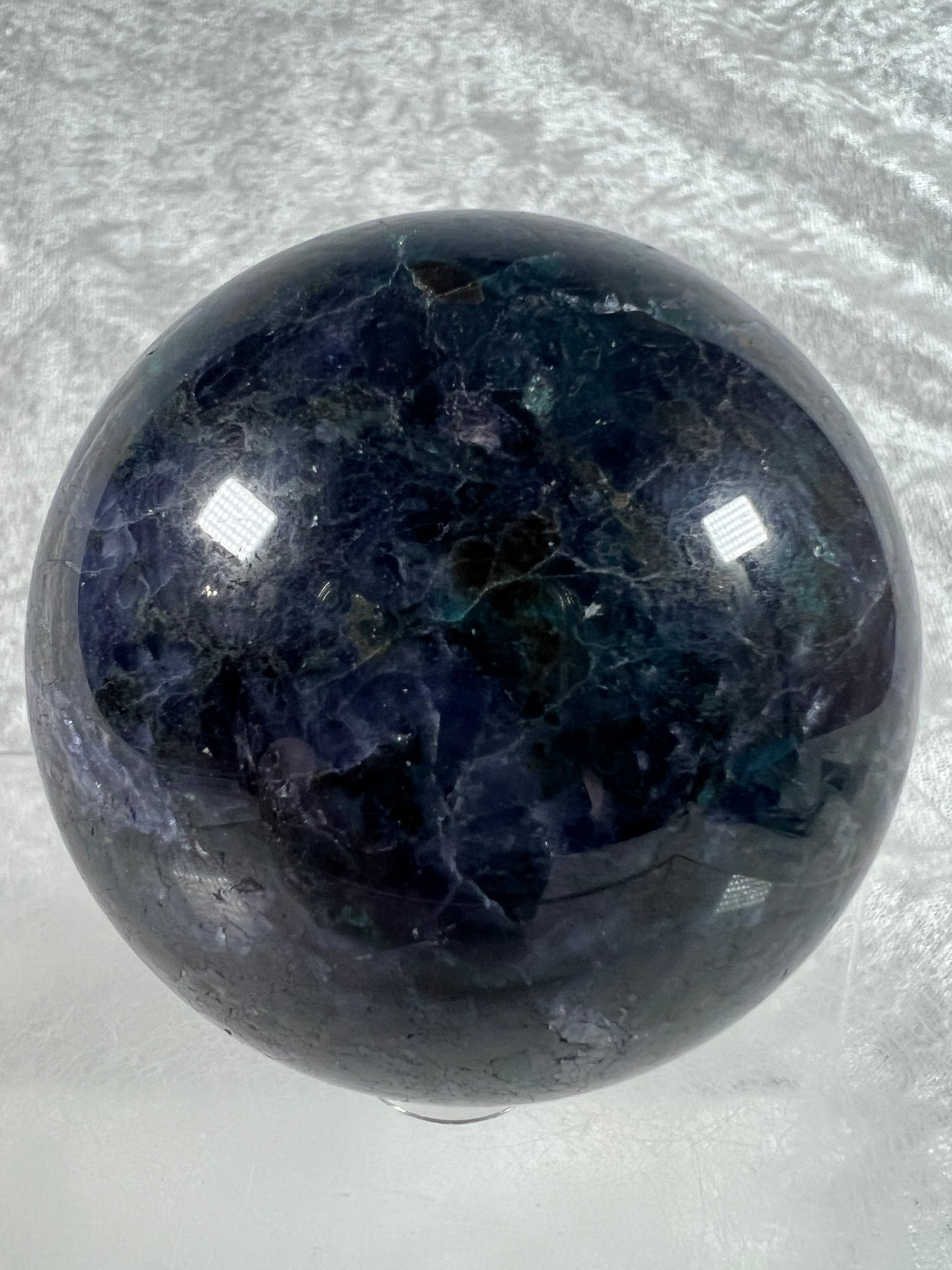 Iolite Crystal Sphere. 66mm. Beautiful Rare Water Sapphire From Madagascar. Amazing Rare Cordierite Display Sphere.