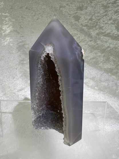 Druzy Agate Tower From Brazil. Gorgeous Sugar Druzy Agate. High Quality Crystal Tower