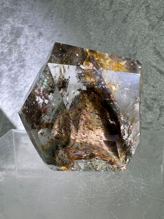 Garden Quartz Polished Freeform. Stunning Thousand Layer Quartz. Gorgeous Pastel Colors. Amazing Polished Lodolite Freeform.