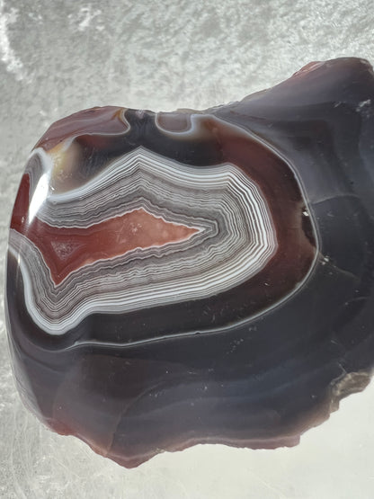 Red Sashe River Agate Freeform. Semi Polished Freeform From Zimbabwe. Gorgeous Rare Display Crystal