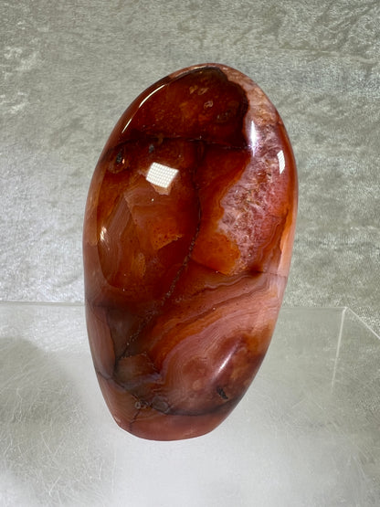 Carnelian Polished Freeform. Stunning Agate From Madagascar. Amazing Colors On This High Quality Crystal