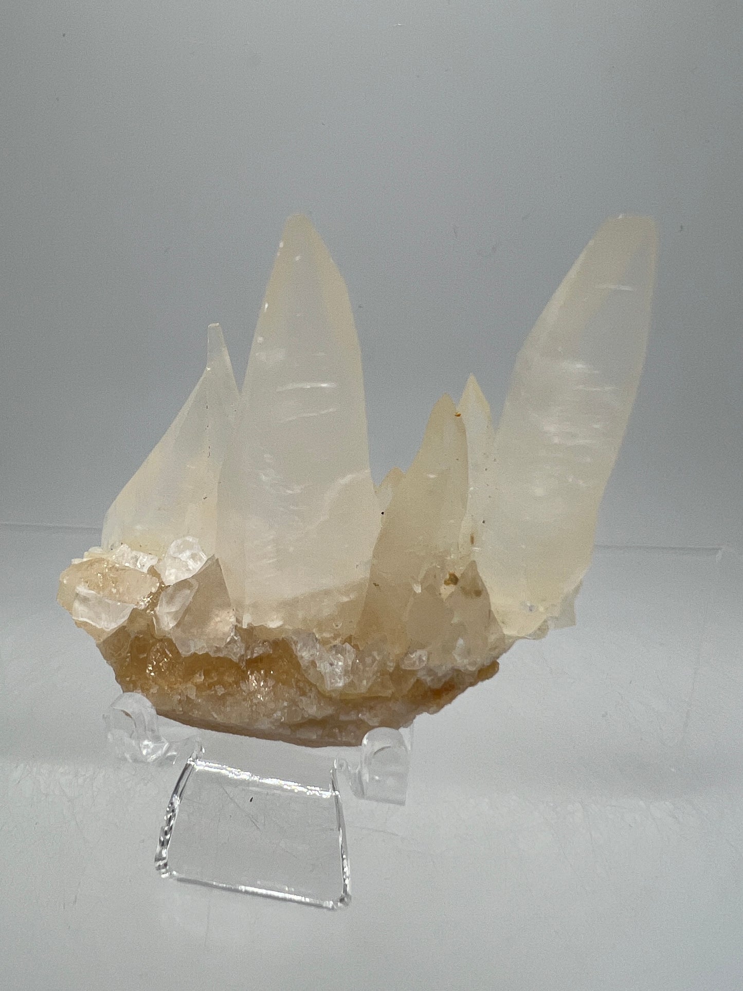 Dogtooth Calcite Specimen. Incredible Sharp Spiked Calcite. Very Unique Crystal Cluster.