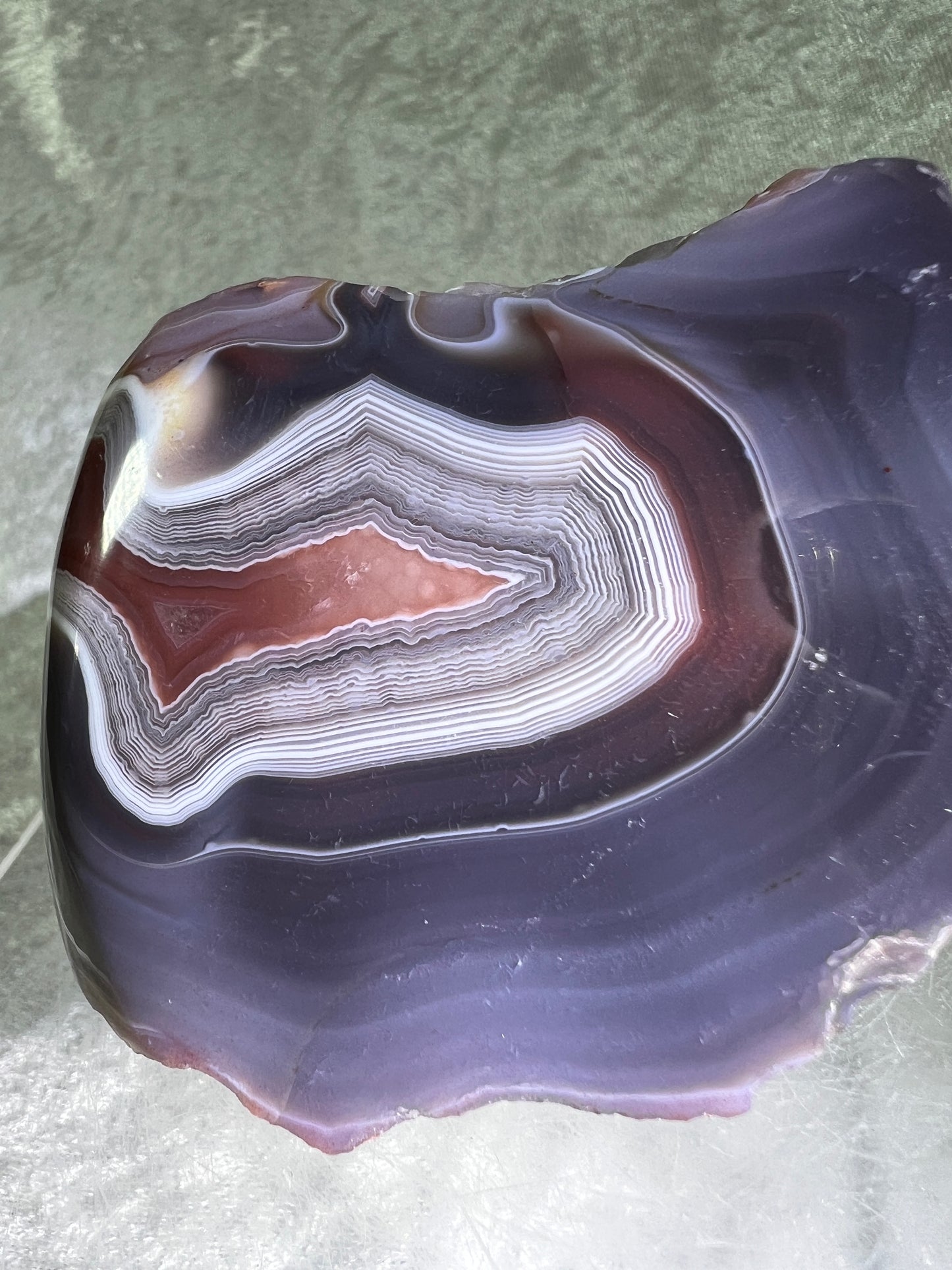 Red Sashe River Agate Freeform. Semi Polished Freeform From Zimbabwe. Gorgeous Rare Display Crystal