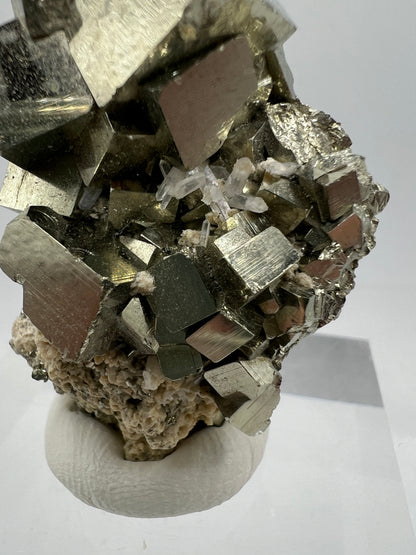 Pyrite Cubes Display Specimen. Gorgeous Pyrite Cube Cluster From Peru.