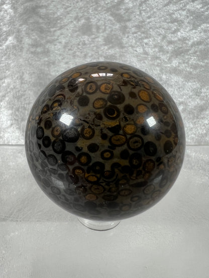 Leopardskin Jasper Sphere. Beautiful And Realistic Patterns. Very Pretty Display Crystal