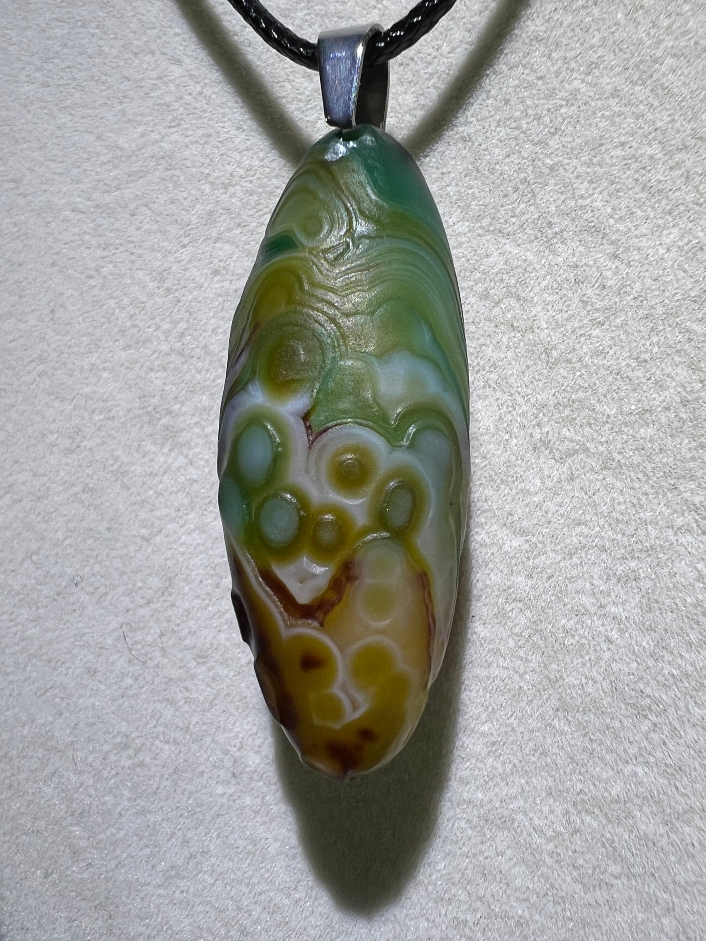 Gobi Agate Pendant. Colorful Gobi Desert Agate. World Famous Rare Botryoidal Chalcedony. Very Unique Crystal Necklace!