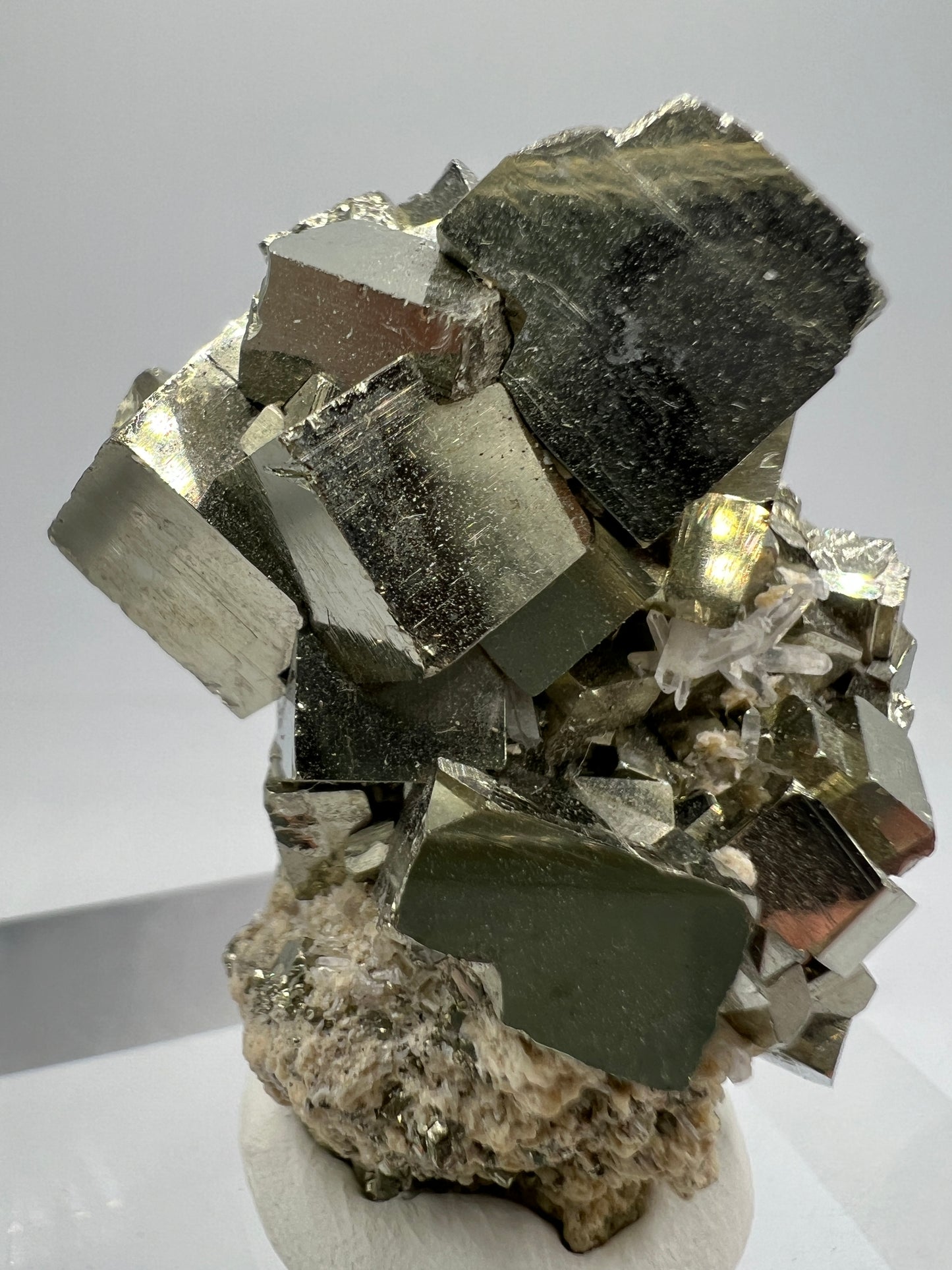 Pyrite Cubes Display Specimen. Gorgeous Pyrite Cube Cluster From Peru.