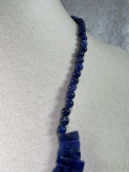 Sodalite Egyptian Style Choker. High Quality Crystal Necklace From Namibia.