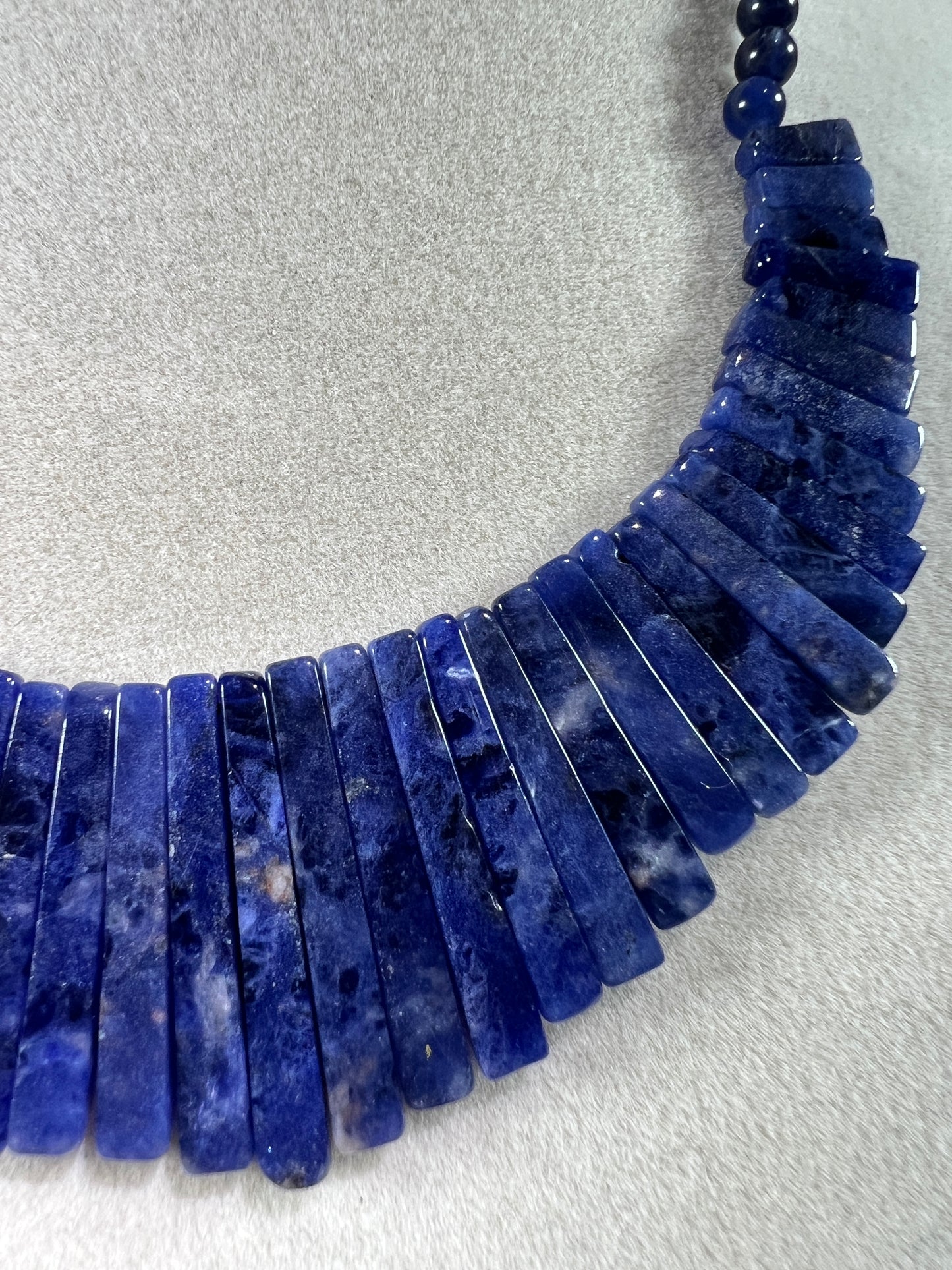 Sodalite Egyptian Style Choker. High Quality Crystal Necklace From Namibia.