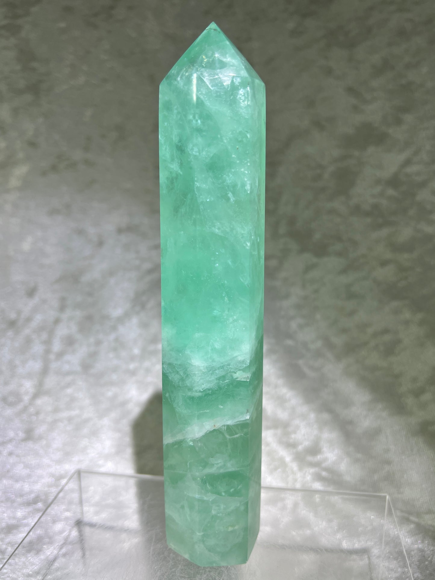 Fluorite Lake Water Crystal Tower. Stunning Large Baja Blast Fluorite Tower.