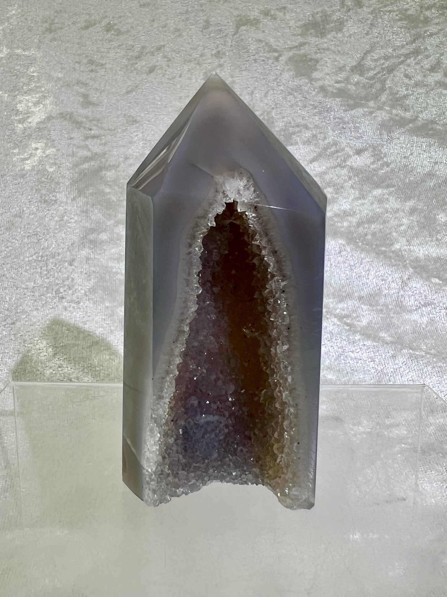 Druzy Agate Tower From Brazil. Gorgeous Sugar Druzy Agate. High Quality Crystal Tower