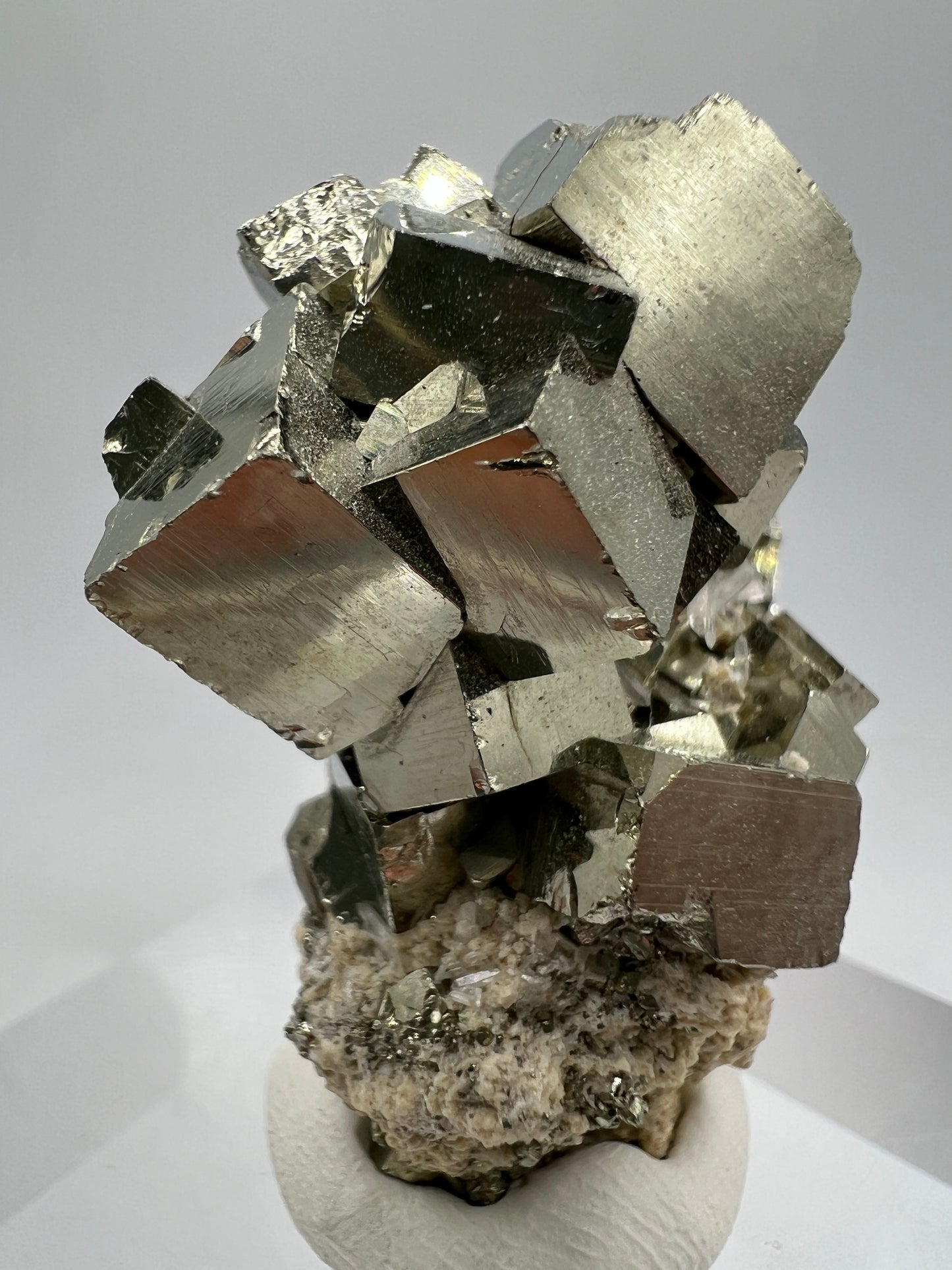 Pyrite Cubes Display Specimen. Gorgeous Pyrite Cube Cluster From Peru.