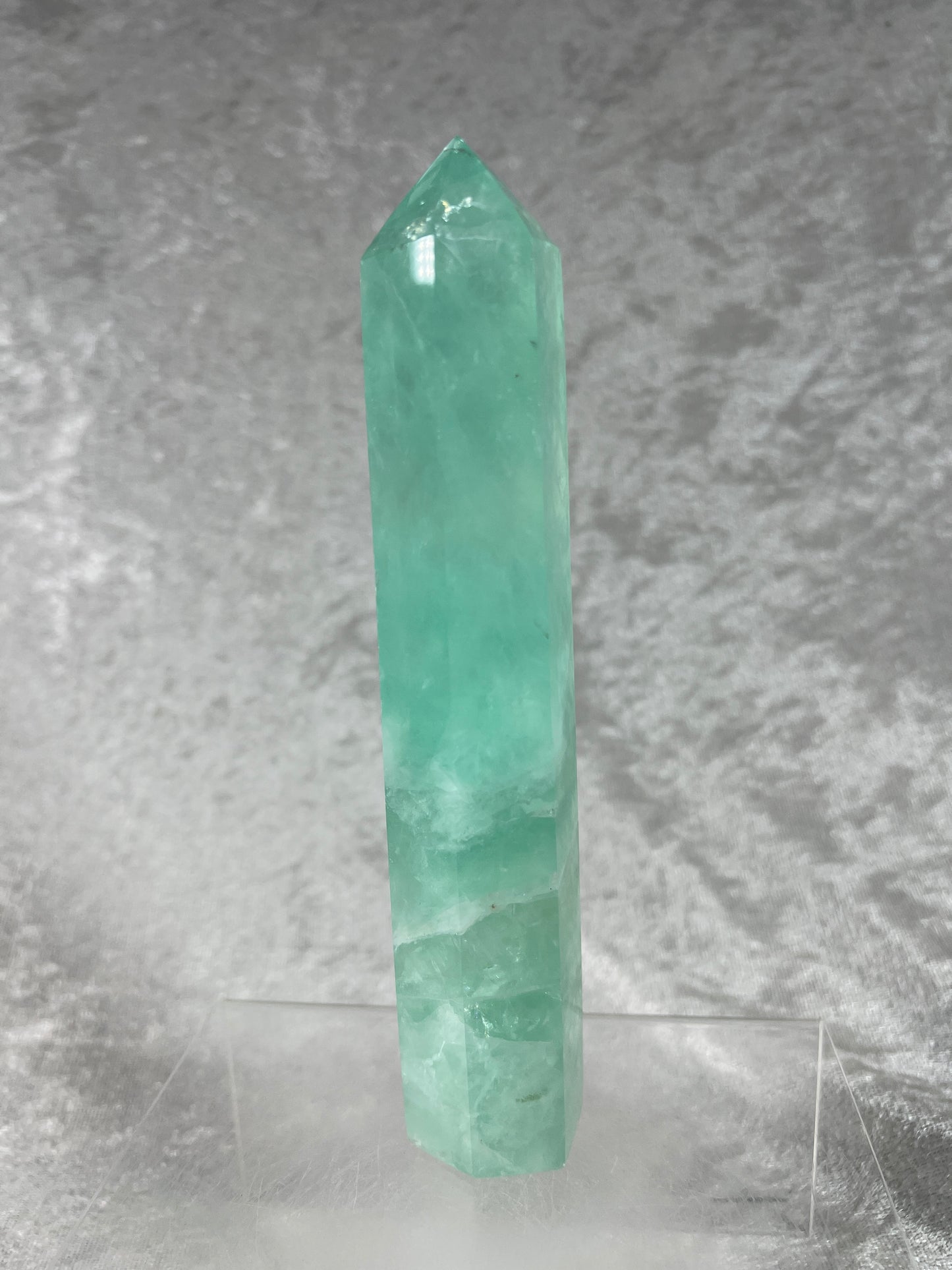 Fluorite Lake Water Crystal Tower. Stunning Large Baja Blast Fluorite Tower.