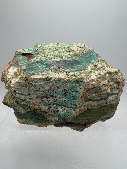 Chrysocolla And Malachite Specimen. Druzy Chrysocolla From Likasi, Congo. Gorgeous Display Crystal.