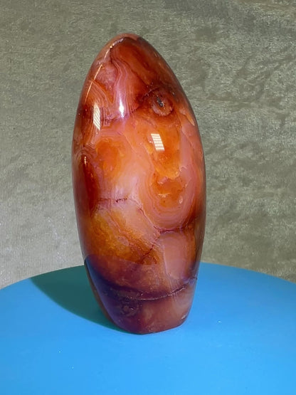 Carnelian Polished Freeform. Stunning Agate From Madagascar. Amazing Colors On This High Quality Crystal