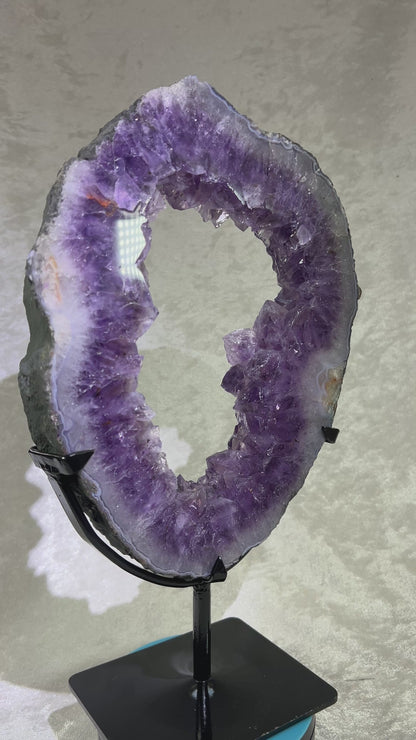 Amethyst Portal With Custom Stand. Stunning Deep Purple Amethyst From Brazil.