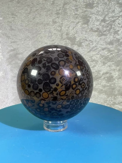 Leopardskin Jasper Sphere. Beautiful And Realistic Patterns. Very Pretty Display Crystal