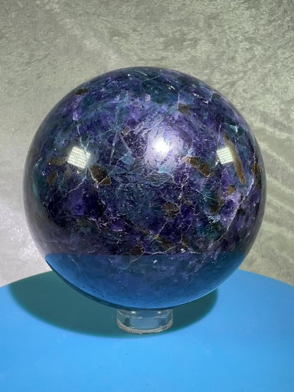 Iolite Crystal Sphere. 66mm. Beautiful Rare Water Sapphire From Madagascar. Amazing Rare Cordierite Display Sphere.