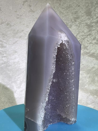 Druzy Agate Tower From Brazil. Gorgeous Sugar Druzy Agate. High Quality Crystal Tower