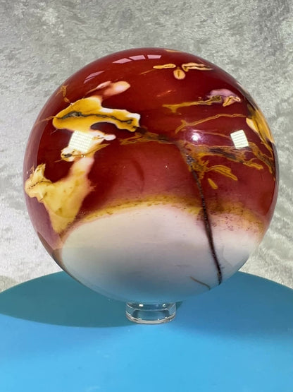 Mookaite Crystal Sphere. 77mm. Amazing Rare Colors. High Quality Collectors Sphere.